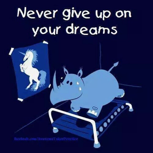 never give up on your dreams