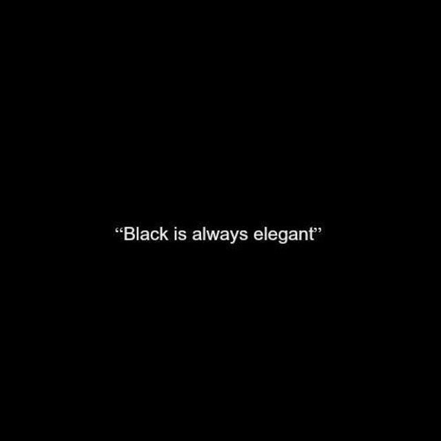 black is always elegant