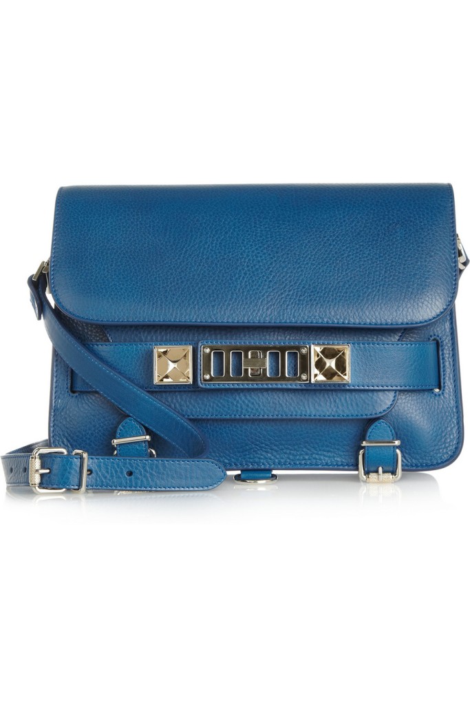 Proenza-Schouler-PS11-Classic-textured-leather-shoulder-bag-Blue-1
